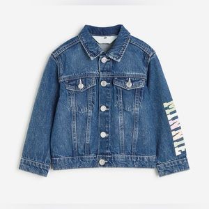 H&M Minnie Mouse Printed Denim Jacket (US 5T) NWT
